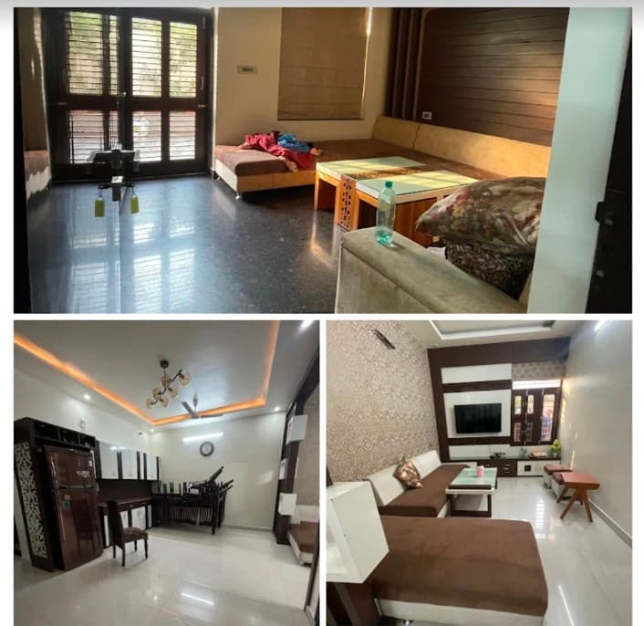 Furnished home rooms cleaned and organized